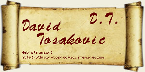 David Tošaković vizit kartica